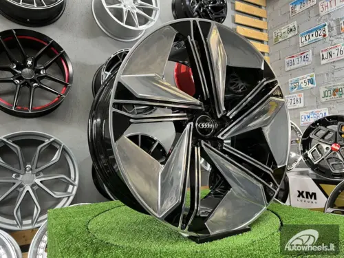 Ratlankis Forged  Audi E-Tron style 21X9.5J 5X112 ET33 66.45 Black hand polished face