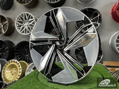 Ratlankis Forged  Audi E-Tron style 21X9.5J 5X112 ET33 66.45 Black hand polished face