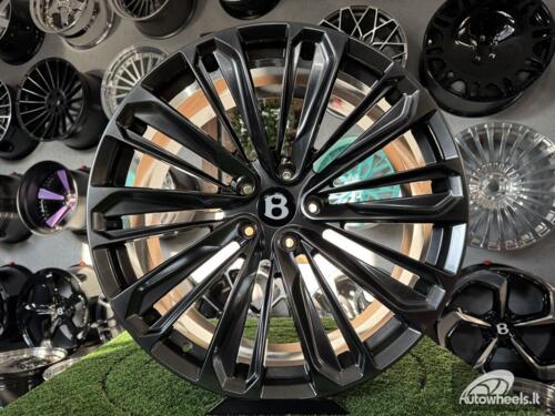 Ratlankis Forged Bentley Bentayga style | R22X10J 5X30 ET30 71.5 Hyper black hand polished