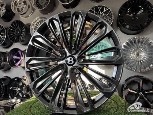 Ratlankis Forged Bentley Bentayga style | R22X10J 5X30 ET30 71.5 Hyper black hand polished