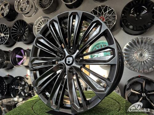 Ratlankis Forged Bentley Bentayga style | R22X10J 5X30 ET30 71.5 Hyper black hand polished