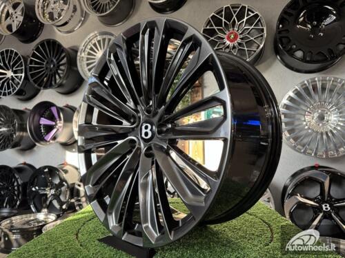 Ratlankis Forged Bentley Bentayga style | R22X10J 5X30 ET30 71.5 Hyper black hand polished