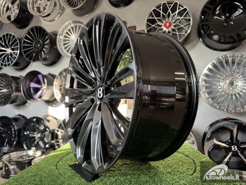 Ratlankis Forged Bentley Bentayga style | R22X10J 5X30 ET30 71.5 Hyper black hand polished