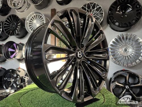 Ratlankis Forged Bentley Bentayga style | R22X10J 5X30 ET30 71.5 Hyper black hand polished