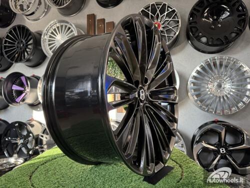 Ratlankis Forged Bentley Bentayga style | R22X10J 5X30 ET30 71.5 Hyper black hand polished