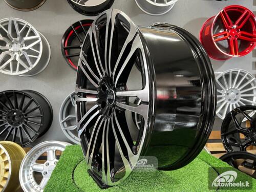 Ratlankis New Land Ranger Rover 10-Split Spoke 1075 style 23X9.5J 5X120 ET42.5 72.6 Black polished