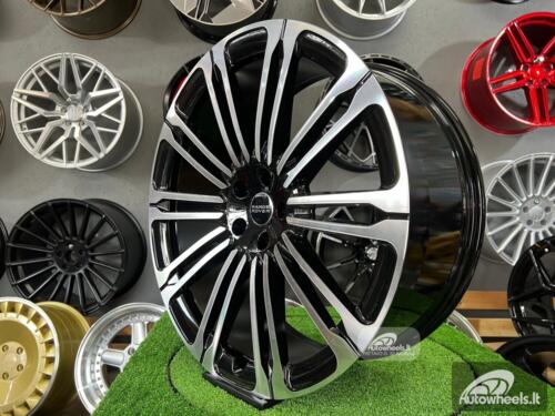 Ratlankis New Land Ranger Rover 10-Split Spoke 1075 style 23X9.5J 5X120 ET42.5 72.6 Black polished