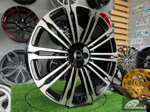 Ratlankis New Land Ranger Rover 10-Split Spoke 1075 style 23X9.5J 5X120 ET42.5 72.6 Black polished