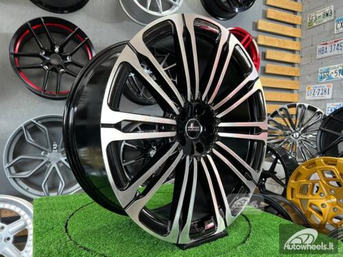 Ratlankis New Land Ranger Rover 10-Split Spoke 1075 style 23X9.5J 5X120 ET42.5 72.6 Black polished