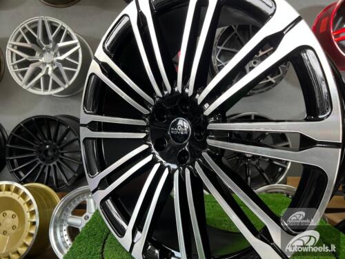 Ratlankis New Land Ranger Rover 10-Split Spoke 1075 style 23X9.5J 5X120 ET42.5 72.6 Black polished