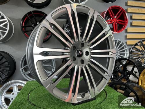Ratlankis New Land Ranger Rover 10-Split Spoke 1075 style 23X9.5J 5X120 ET42.5 72.6 Grey polished
