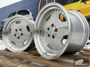 Ratlankis Mercedes AMG Aero 3 style Monoblock Performa25 17X8J 5X112 ET25 66.6 Silver with lip machined