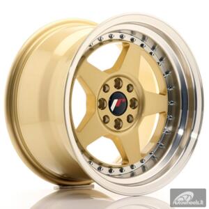 JR Wheels JR6 16x9 ET20 4x100/108 Gold w/Machined Lip