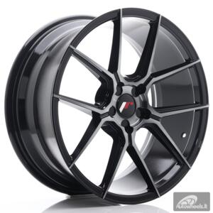 JR Wheels JR30 19x8,5 ET20-42 5H BLANK Black Brushed w/Tinted Face