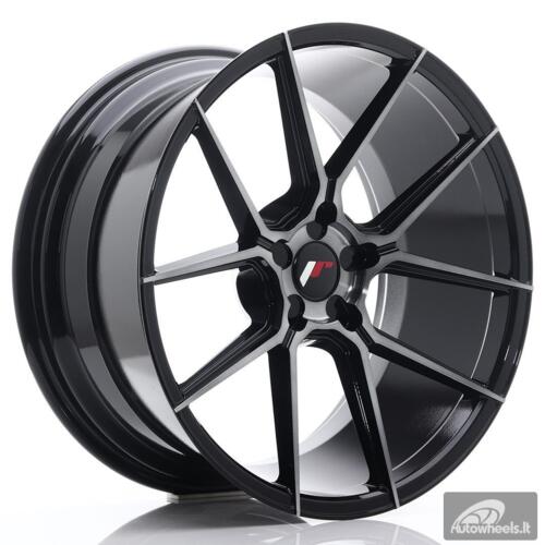 JR Wheels JR30 20x10 ET20-40 5H BLANK Black Brushed w/Tinted Face