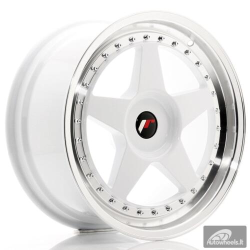 JR Wheels JR6 18x8,5 ET20-40 BLANK White w/Machined Lip