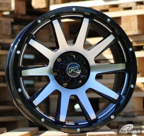 Ratlankis R17x9  6X139.7  ET  0  110.1  A1302  Black Polished (MB)  For 4X4  (P2)