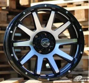 Ratlankis R17x9  6X139.7  ET  0  110.1  A1302  Black Polished (MB)  For 4X4  (P2)