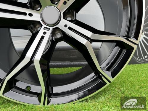 Ratlankis R20x10.5  5X112  ET  40  66.6  B5498  Black Polished (MB)  For BMW  (K2)  (Rear+Front)