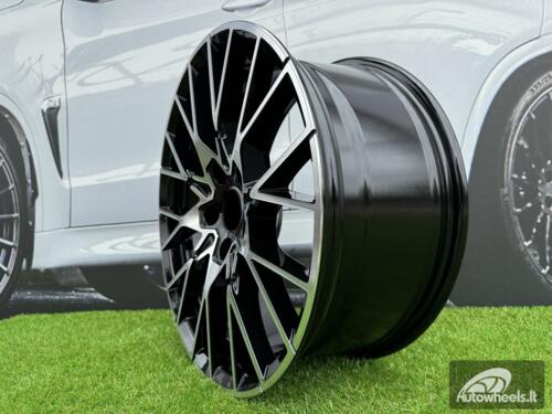 Ratlankis R18x8  5X120  ET  34  72.6  A5479  (BK5441)  Black Polished (MB)  For BMW  (Z7)  (Rear+Front)