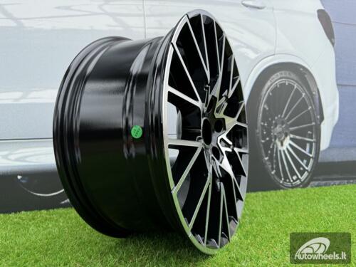 Ratlankis R18x8  5X120  ET  34  72.6  A5479  (BK5441)  Black Polished (MB)  For BMW  (Z7)  (Rear+Front)