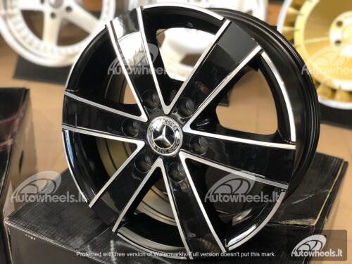 Ratlankis R18x8  6X130  ET  50  84.1  BK474  Black Polished (MB)  For MER  (K2)  (4x4 (max 1250kg))