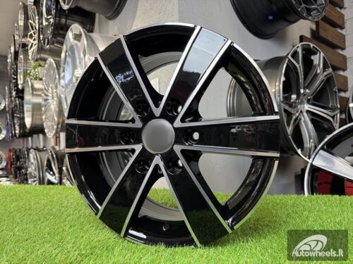 Ratlankis R18x8  6X130  ET  50  84.1  BK474  Black Polished (MB)  For MER  (R)  ((max 1250kg))