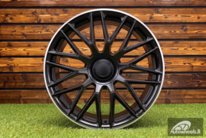 Ratlankis R22x9  5X112  ET  32  66.6  B1766  Black Half Matt+Polished Lip (BLHMPL)  For MER  (Z1)  (REAR+FRONT)