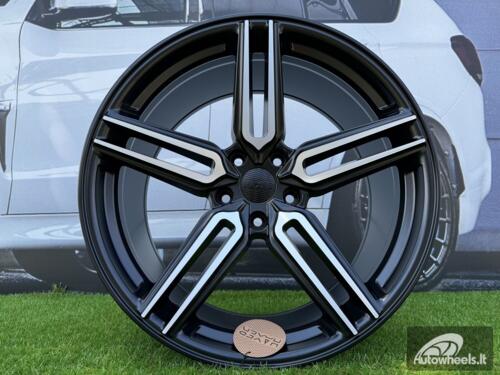 Ratlankis R20x10  5X120  ET  40  72.6  B1382  (HX015)  Black Polished Half Matt (MBHM)  For HAXER  (K7)  ( Rear+Front)