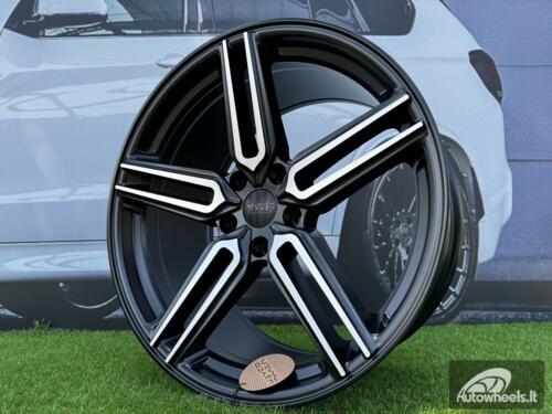 Ratlankis R20x10  5X120  ET  40  72.6  B1382  (HX015)  Black Polished Half Matt (MBHM)  For HAXER  (K7)  ( Rear+Front)