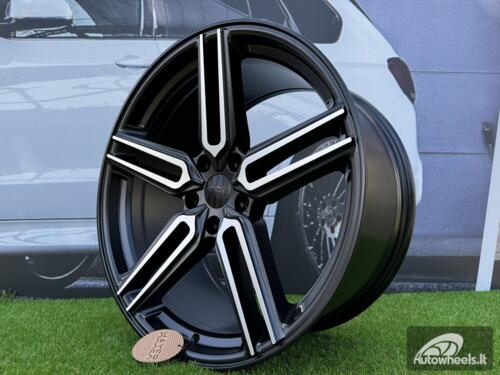 Ratlankis R20x10  5X120  ET  40  72.6  B1382  (HX015)  Black Polished Half Matt (MBHM)  For HAXER  (K7)  ( Rear+Front)