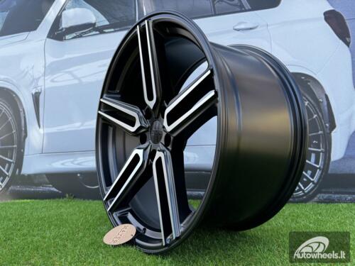 Ratlankis R20x10  5X120  ET  40  72.6  B1382  (HX015)  Black Polished Half Matt (MBHM)  For HAXER  (K7)  ( Rear+Front)