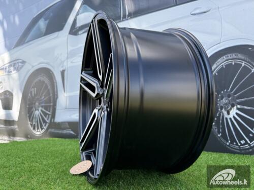 Ratlankis R20x10  5X120  ET  40  72.6  B1382  (HX015)  Black Polished Half Matt (MBHM)  For HAXER  (K7)  ( Rear+Front)