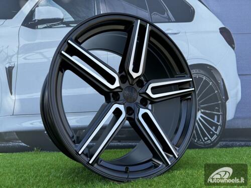 Ratlankis R20x10  5X120  ET  40  72.6  B1382  (HX015)  Black Polished Half Matt (MBHM)  For HAXER  (K7)  ( Rear+Front)