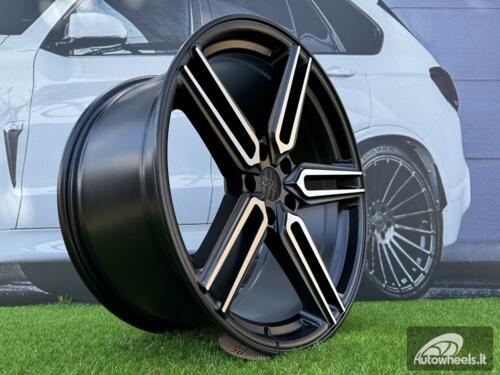 Ratlankis R20x10  5X120  ET  40  72.6  B1382  (HX015)  Black Polished Half Matt (MBHM)  For HAXER  (K7)  ( Rear+Front)