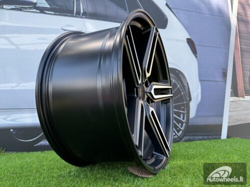 Ratlankis R20x10  5X120  ET  40  72.6  B1382  (HX015)  Black Polished Half Matt (MBHM)  For HAXER  (K7)  ( Rear+Front)