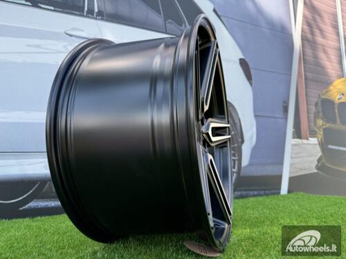 Ratlankis R20x10  5X120  ET  40  72.6  B1382  (HX015)  Black Polished Half Matt (MBHM)  For HAXER  (K7)  ( Rear+Front)