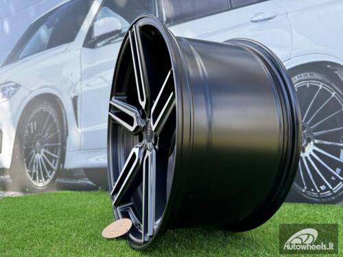 Ratlankis R20x9  5X120  ET  35  72.6  B1382  (HX015)  Black Polished Half Matt (MBHM)  For HAXER  (K7)  ( Rear+Front)