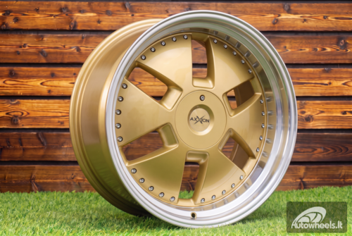 Ratlankis R20x11  5X112  ET  32  66.6  AT674  (LU1831)  Gold+Polished (YP)  For MER  (K3)  (MONOBLOCK Style)