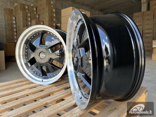 Ratlankis R21x9  5X112  ET  30  66.6  AT674  (LU1831)  Black+Polished Lip (BLPL)  For MER  (K3)  (MONOBLOCK Rear+Front)