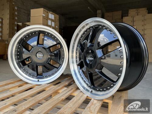 Ratlankis R21x9  5X112  ET  30  66.6  AT674  (LU1831)  Black+Polished Lip (BLPL)  For MER  (K3)  (MONOBLOCK Rear+Front)