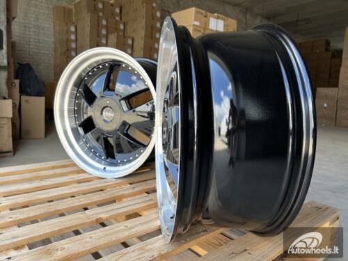 Ratlankis R21x9  5X112  ET  30  66.6  AT674  (LU1831)  Black+Polished Lip (BLPL)  For MER  (K3)  (MONOBLOCK Rear+Front)