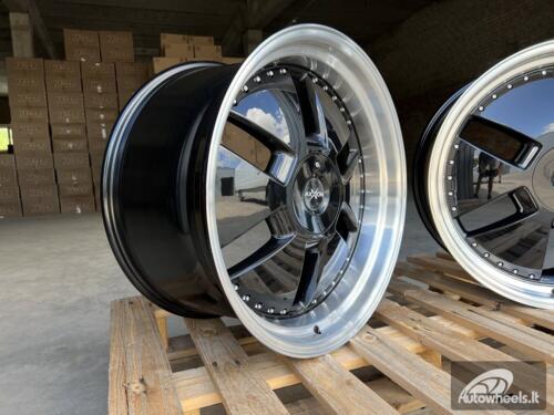 Ratlankis R21x9  5X112  ET  30  66.6  AT674  (LU1831)  Black+Polished Lip (BLPL)  For MER  (K3)  (MONOBLOCK Rear+Front)