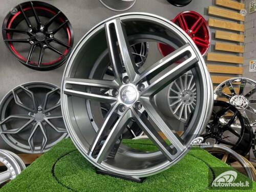 Ratlankis Forzza 5 double spoke 20X9J 5X112 ET30 66.45 Grey polished