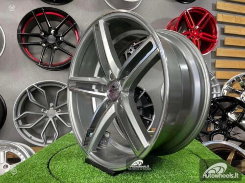 Ratlankis Forzza 5 double spoke 20X9J 5X112 ET30 66.45 Grey polished