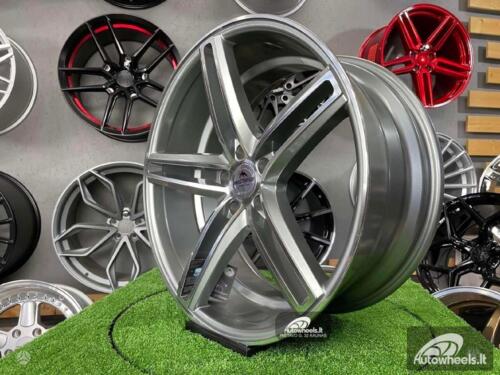 Ratlankis Forzza 5 double spoke 20X9J 5X112 ET30 66.45 Grey polished