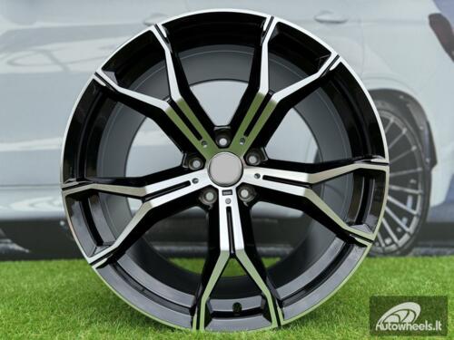Ratlankis R20x11  5X120  ET  37  74.1  B5498  (HE5034)  Black Polished (MB)  For BMW  (P1+P2)  (Rear+Front)