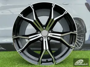 Ratlankis R20x11  5X120  ET  37  74.1  B5498  (HE5034)  Black Polished (MB)  For BMW  (P1)  (Rear+Front)