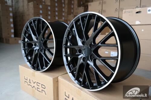 Ratlankis R21x9.5  5X130  ET  61  71.6  B5541  (TXRGW1847)  Black+Polished Lip (BLPL)  For PORCH  (K3)  (FORGED (Rear+Front))