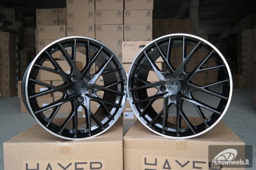 Ratlankis R21x9.5  5X130  ET  61  71.6  B5541  (TXRGW1847)  Black+Polished Lip (BLPL)  For PORCH  (K3)  (FORGED (Rear+Front))